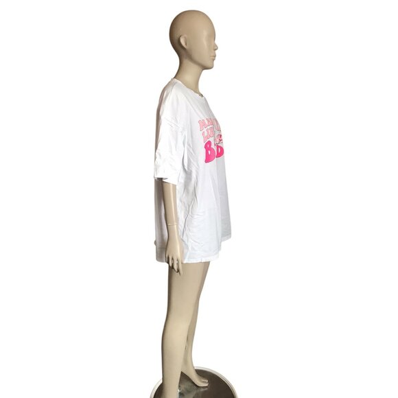 Man I Feel Like a Bride White and Pink Top - Picture 3 of 5